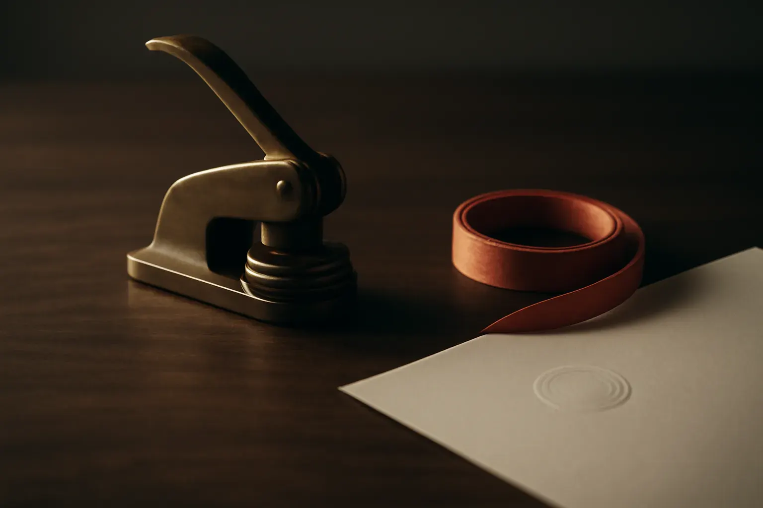 Stamp and seal on a translated document